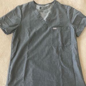 Figs Catarina 1 Pocket Scrub Top- Gray